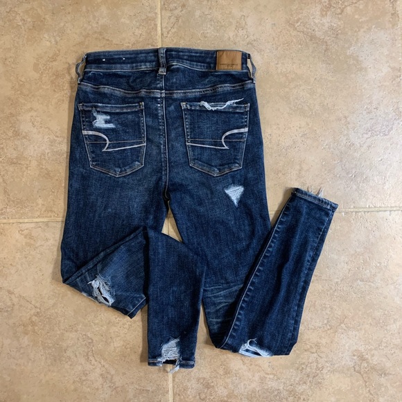 Womens American Eagle High Rise Denim Jeans SZ 4 - Picture 2 of 4